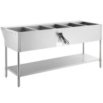 Avantco STE-5S Five Pan Open Well Electric Steam Table with Undershelf - 208/240V, 3750W Avantco STE-5S Five Pan Open Well Electric Steam Table with Undershelf - 208/240V, 3750W