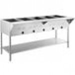 Avantco STE-5S Five Pan Open Well Electric Steam Table with Undershelf - 208/240V, 3750W Avantco STE-5S Five Pan Open Well Electric Steam Table with Undershelf - 208/240V, 3750W