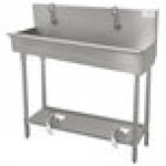 Advance Tabco 19-18-120FV 16-Gauge Multi-Station Hand Sink with 8 Advance Tabco 19-18-120FV 16-Gauge Multi-Station Hand Sink with 8