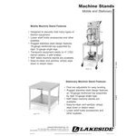 Lakeside 535 Stainless Steel Stationary NSF Equipment Stand with Undershelf - 21 1/4 Lakeside 535 Stainless Steel Stationary NSF Equipment Stand with Undershelf - 21 1/4