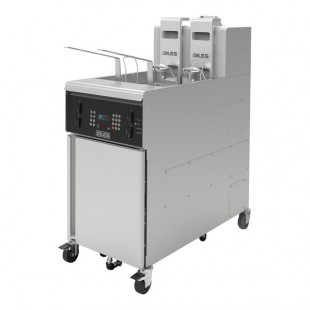 Giles GBF-80G LP 80 lb. Liquid Propane Floor Fryer - 80,000 BTU