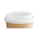 EcoChoice 16 oz. Smooth Double Wall Kraft Compostable Paper Hot Cup and PLA Lid - 50/Case