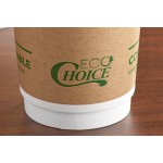 EcoChoice 16 oz. Smooth Double Wall Kraft Compostable Paper Hot Cup and PLA Lid - 50/Case