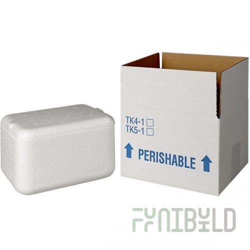 Insulated Shipping Box with Foam Cooler 7 3/4