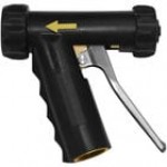 Sani-Lav N1 Orange Brass Insulated Spray Nozzle with Stainless Steel Handle