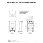 PURELL® All-Weather 5534-01 CS4 1250 mL Graphite Gray Manual Hand Soap Dispenser PURELL® All-Weather 5534-01 CS4 1250 mL Graphite Gray Manual Hand Soap Dispenser