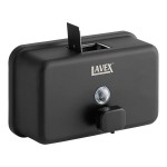 Lavex 40 fl. oz. (1,200 mL) Matte Black Stainless Steel Manual Surface-Mounted Horizontal Liquid Soap Dispenser