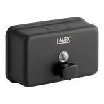 Lavex 40 fl. oz. (1,200 mL) Matte Black Stainless Steel Manual Surface-Mounted Horizontal Liquid Soap Dispenser