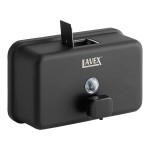 Lavex 40 fl. oz. (1,200 mL) Matte Black Stainless Steel Manual Surface-Mounted Horizontal Liquid Soap Dispenser