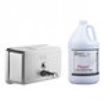 Lavex 40 fl. oz. (1,200 mL) Matte Black Stainless Steel Manual Surface-Mounted Horizontal Liquid Soap Dispenser