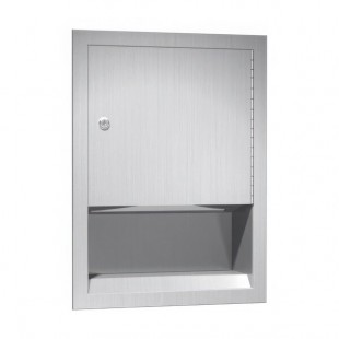 American Specialties, Inc. Traditional 10-0457 Stainless Steel Recessed C-Fold / Multifold Paper Towel Dispenser American Specialties, Inc. Traditional 10-0457 Stainless Steel Recessed C-Fold / Multifold Paper Towel Dispenser