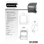 San Jamar T950TBK Element Roll Towel Dispenser - Black Pearl San Jamar T950TBK Element Roll Towel Dispenser - Black Pearl