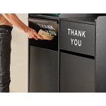 Lancaster Table & Seating Waste 50 Gallon Black Double Waste Receptacle Enclosure with Lancaster Table & Seating Waste 50 Gallon Black Double Waste Receptacle Enclosure with