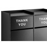 Lancaster Table & Seating Waste 50 Gallon Black Double Waste Receptacle Enclosure with Lancaster Table & Seating Waste 50 Gallon Black Double Waste Receptacle Enclosure with