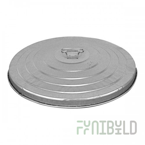 Witt Industries WCD24L Galvanized Steel Light-Duty Flat Top Lid for 24 Gallon Outdoor Commercial Trash Can