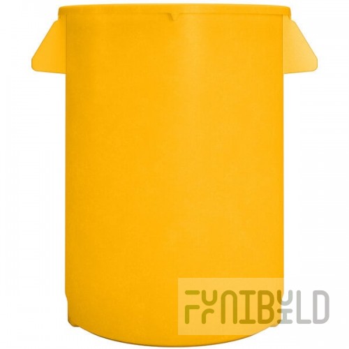 Carlisle 84102004 Bronco 20 Gallon Yellow Round Trash Can