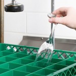Noble Warewashing 36-Compartment Gray Full-Size Glass Rack with 3 Green Extenders Noble Warewashing 36-Compartment Gray Full-Size Glass Rack with 3 Green Extenders