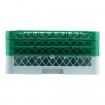 Noble Warewashing 36-Compartment Gray Full-Size Glass Rack with 3 Green Extenders Noble Warewashing 36-Compartment Gray Full-Size Glass Rack with 3 Green Extenders