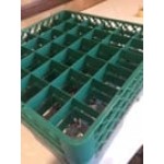 Noble Warewashing 36-Compartment Gray Full-Size Glass Rack with 3 Green Extenders Noble Warewashing 36-Compartment Gray Full-Size Glass Rack with 3 Green Extenders