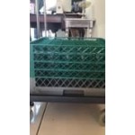 Noble Warewashing 36-Compartment Gray Full-Size Glass Rack with 3 Green Extenders Noble Warewashing 36-Compartment Gray Full-Size Glass Rack with 3 Green Extenders