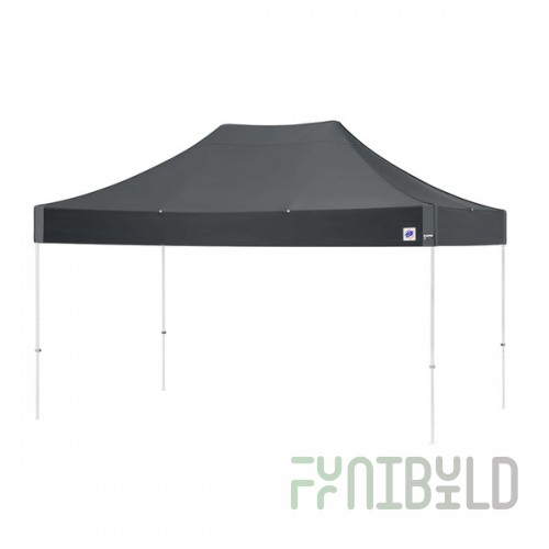 E-Z Up EC3STL15KFWHTSG Eclipse Instant Shelter 10' x 15' Steel Gray Canopy with White Frame