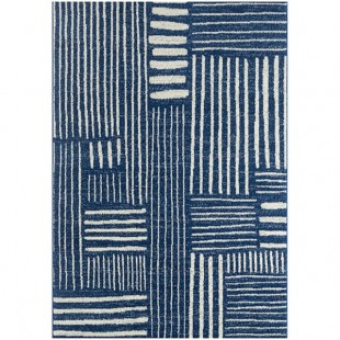 Abani Casa Collection 4' x 6' Navy Southwestern Geometric Tribal Area Rug