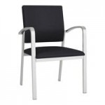 Lesro Newport Patriot Plus Charcoal Vinyl 2-Seat Bench with Silver Powder-Coated Steel Legs Lesro Newport Patriot Plus Charcoal Vinyl 2-Seat Bench with Silver Powder-Coated Steel Legs