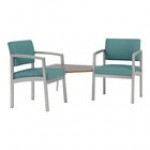Lesro Lenox Steel Patriot Plus Black Vinyl Two Guest Arm Chairs with Sarum Twill Laminate Connecting Corner Table Lesro Lenox Steel Patriot Plus Black Vinyl Two Guest Arm Chairs with Sarum Twill Laminate Connecting Corner Table