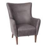 Flash Furniture Connor Light Brown Modern Faux Leather Wingback Accent Chair with Wooden Legs and Frame Flash Furniture Connor Light Brown Modern Faux Leather Wingback Accent Chair with Wooden Legs and Frame