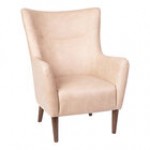 Flash Furniture Connor Light Brown Modern Faux Leather Wingback Accent Chair with Wooden Legs and Frame Flash Furniture Connor Light Brown Modern Faux Leather Wingback Accent Chair with Wooden Legs and Frame