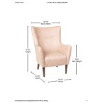 Flash Furniture Connor Light Brown Modern Faux Leather Wingback Accent Chair with Wooden Legs and Frame Flash Furniture Connor Light Brown Modern Faux Leather Wingback Accent Chair with Wooden Legs and Frame