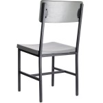 BFM Seating Memphis Sand Black Customizable Steel Side Chair with Gray Ash Wooden Back and Seat BFM Seating Memphis Sand Black Customizable Steel Side Chair with Gray Ash Wooden Back and Seat