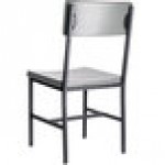 BFM Seating Memphis Sand Black Customizable Steel Side Chair with Gray Ash Wooden Back and Seat BFM Seating Memphis Sand Black Customizable Steel Side Chair with Gray Ash Wooden Back and Seat