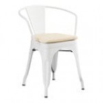 Lancaster Table & Seating Alloy Ruby Red Outdoor Arm Chair with Tan Fabric Magnetic Cushion