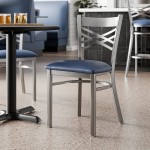 Lancaster Table & Seating Clear Coat Finish Cross Back Chair with 2 1/2