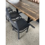 Lancaster Table & Seating Black Finish Cross Back Chair with Black Wood Seat - Detached Seat Lancaster Table & Seating Black Finish Cross Back Chair with Black Wood Seat - Detached Seat