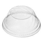 EcoChoice 5-12 oz. Compostable Clear Round Low Dome Dessert Lid with No Hole - 500/Case EcoChoice 5-12 oz. Compostable Clear Round Low Dome Dessert Lid with No Hole - 500/Case
