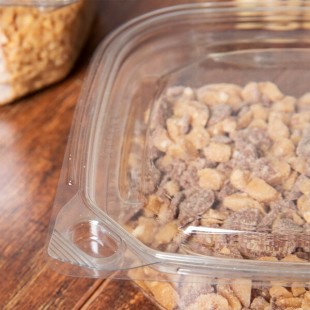 Placon Square Recycled PET Deli Lid - 400/Case Placon Square Recycled PET Deli Lid - 400/Case