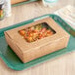Choice Kraft Folded Paper #3 Take-Out Container with Window 7 3/4 Choice Kraft Folded Paper #3 Take-Out Container with Window 7 3/4