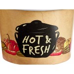 Choice 12 oz. Medley Double Poly-Coated Paper Soup / Hot Food Cup - 1,000/Case
