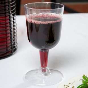 Visions 5 oz. Clear 2-Piece Plastic Wine Goblet - 360/Case Visions 5 oz. Clear 2-Piece Plastic Wine Goblet - 360/Case