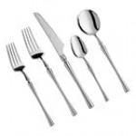 Acopa Hepburn 18/10 Stainless Steel Forged Extra Heavy Weight Flatware 5-Piece Set - Sample