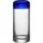 Acopa Tropic 3 oz. Shooter Glass with Blue Rim - Sample
