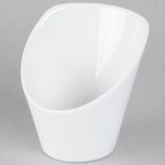 Tuxton GZP-041 TuxTrendz 8 oz. Bright White China High Back Bowl - 12/Case
