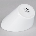 Tuxton GZP-041 TuxTrendz 8 oz. Bright White China High Back Bowl - 12/Case