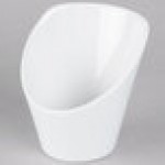 Tuxton GZP-041 TuxTrendz 8 oz. Bright White China High Back Bowl - 12/Case