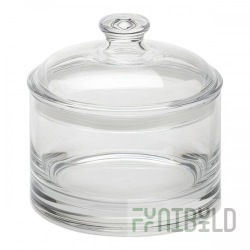 American Metalcraft 49 oz. Clear Polycarbonate Food / Condiment Storage Jar with Lid JPC49 - 12/Case