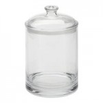 American Metalcraft 49 oz. Clear Polycarbonate Food / Condiment Storage Jar with Lid JPC49 - 12/Case