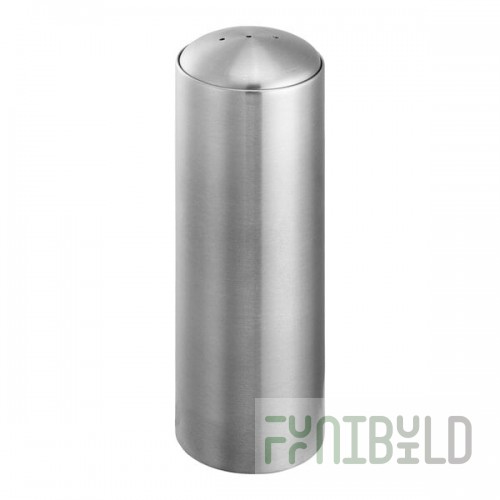 Service Ideas STC 6 oz. Round Stainless Steel Shaker with 3-Hole Lid - 6/Case