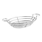 American Metalcraft BSKC118 Chrome Oblong Wire Basket with Ramekin Holders - 11